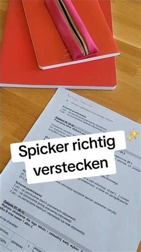 SPICKER RICHTIG VERSTECKEN🥰 #schule #spickzettel #spicker #forbiddenpen