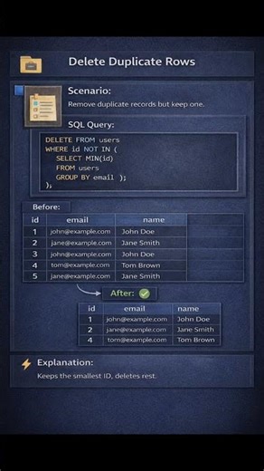 Delete Duplicate Rows in SQL in 30 Seconds (One Trick You MUST Know!)