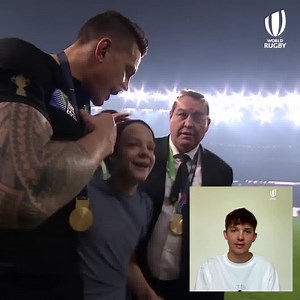 "I never thought that we would have this relationship...you've changed my life" Charlie Line, the recipient of Sonny Bill Williams' RWC medal, gives a heartfelt tribute to the former All Blacks star | World Rugby