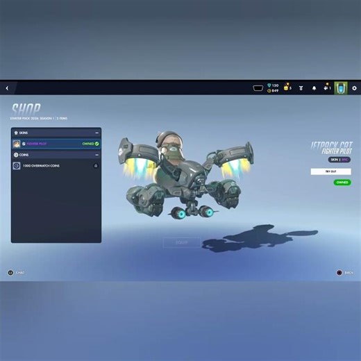 Overwatch: Fighter Pilot Jetpack Cat Skin 😺