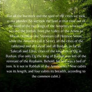 Deuteronomy 3 | Biblical Wisdom - The Defeat of King Og