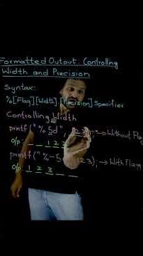 Width and Precision in c 1