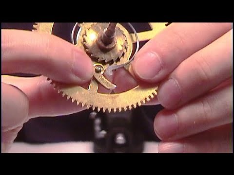 Clock Repair Basics. Repair and restoration of the Click on a Mainspring Ratchet Wheel.