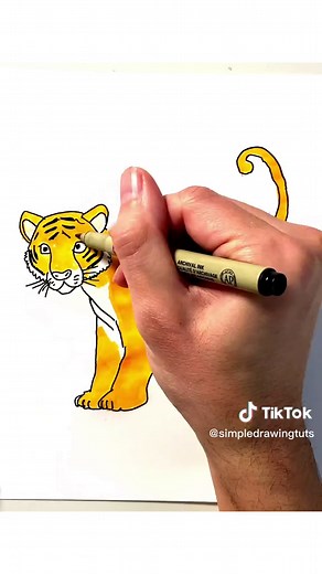 How to Draw a Tiger #drawing #howto #animals #tiger #tigercub