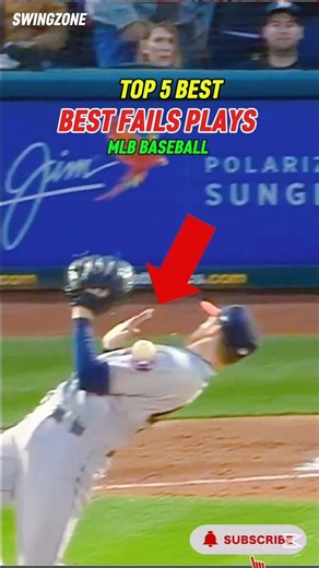 Top 5 best fails plays in MLB baseball#MLBFails #BaseballBloopers #MLBHighlights