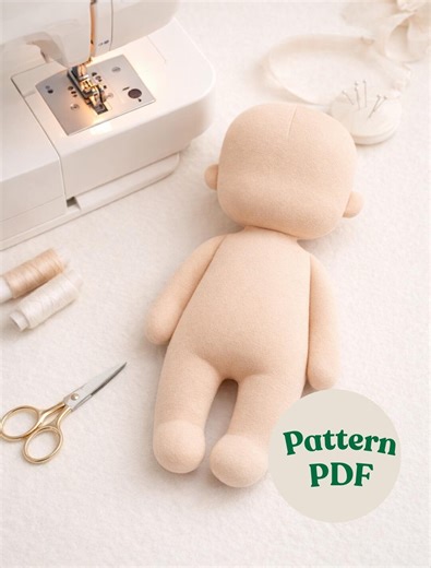 PDF Doll Body Pattern – 24–25 Cm – Perfect Base for Bold Creative Experiments - Etsy Australia