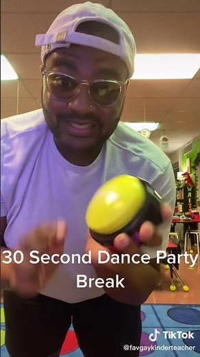 Kindergarten Teacher shows off 30 Second Dance Party Button