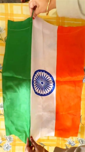 Folding Indian National Flag Tutorial 🇮🇳|| Shan teri watan song || Indian flag fold steps #viral