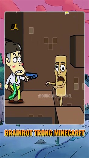 What would happen if Brainrot appeared in Minecraft? #shorts #brainrot #minecraft