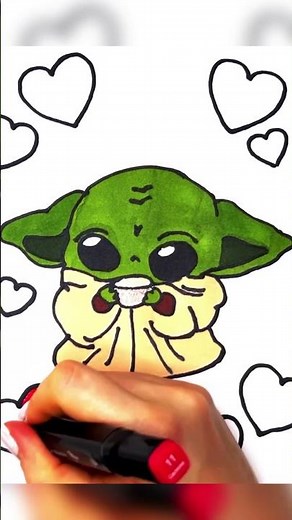 Watch Me Draw Baby Yoda – Step by Step Magic!