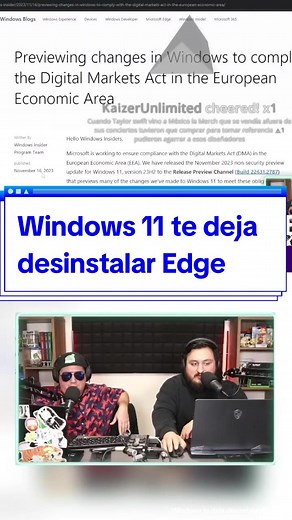 Windows 11 permite desinstalar programas como Cortana y Edge