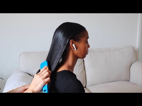 ASMR calming hair play and brushing on Lauren (whisper)