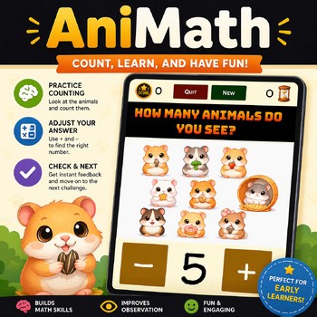 AniMath | Count the Animals Game | Fun Counting App for Early Learners | Numbers