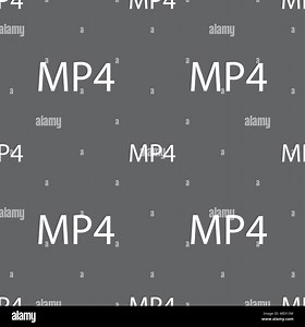 Mpeg4 video format sign icon. symbol. Seamless pattern on a gray background. Vector illustration Stock Vector Image & Art - Alamy