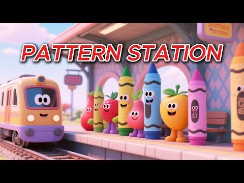 Fun with Patterns at the Pattern Station for Young Kids, Kindergarten, and Preschoolers!