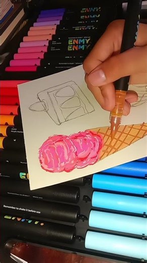 mewarnai es-krim🙌🌸#drawingforkids#drawingtutorial