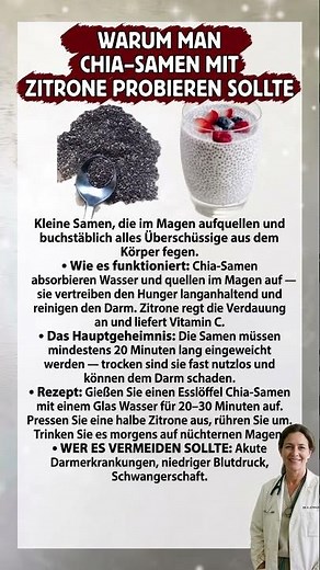 Warum man Chia-Samen mit Zitrone probieren sollte! 🍋🌱