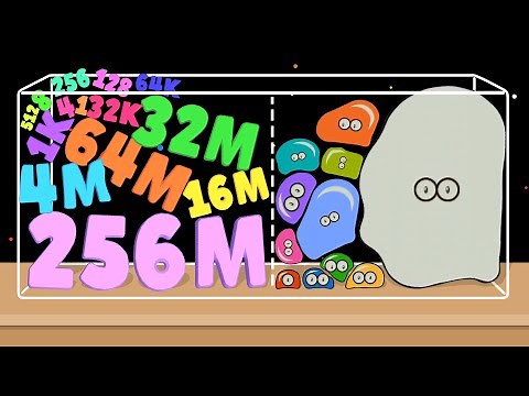 BLOB NUMBERS (Colorful 2048) WATERDROP MERGE - Drop And Merge Watermelon Game, Suika Game ASMR!