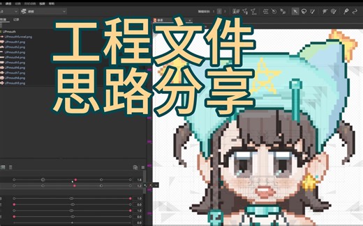 【Live2D】带VB参数的像素皮工程展示/思路分享