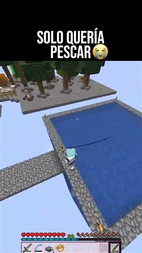 Solo quería pescar😭 #minecraft #humor #memes