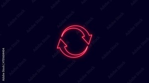 Refresh icon isolated on blue background. Reload symbol. Rotation arrow in a circle sign.
