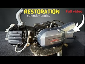 HERO HONDA SPLENDOUR (engine rebuild) FULL ENGINE RESTORATION WORK part 3 #painting #herohonda