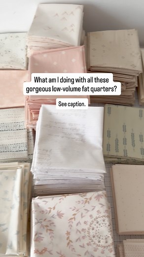 Low-volume fat quarter bundles are coming at you TOMORROW (Friday, August 1st) at 10am MT! Each bundle contains 12 of our most beloved low-volume fabrics from @artgalleryfabrics and can be used together to make a quilt, or can be kept on hand to use as a mixer in other projects when you need to add a more neutral, softer fabric. These bundles are extremely limited and will all have slightly different fabrics in each. See you all in the AM for this limited-release launch! | Quilt101