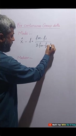 9th class math | Formula for mode and median | Continuous group data | Math fun with Zia ul Haq
