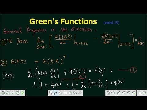 Lecture 90 | General Properties of Greens Function | One Dimensional Problems