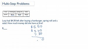 Multi-step Money Problems ( Video ) | Measurement