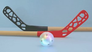 LED Reactive Light-Up Hockey Puck in MakeCode