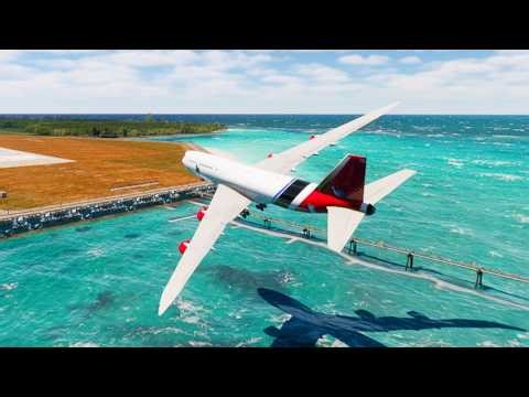 Live the Most Dangerous Plane Landing with amazingly great pilot skills ep.737