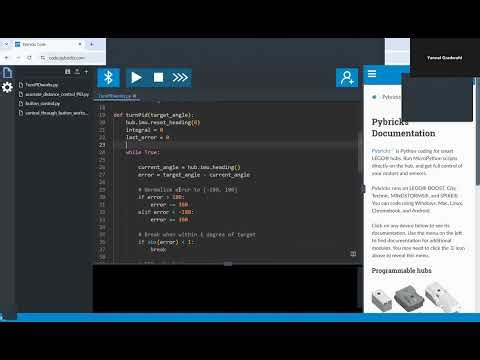 Explaining basics of PyBricks with SPIKE Lego robot(Part 3. Turning accurately using PID control)