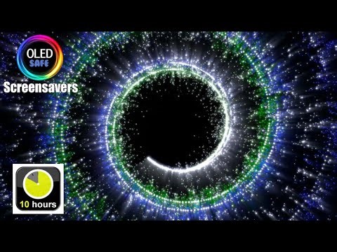 Particle Circles Multicolored Screensaver - 10 Hours - 4K - OLED Safe