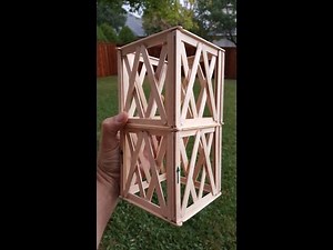 Popsicle Stick Tower - HELD 1475 POUNDS!!