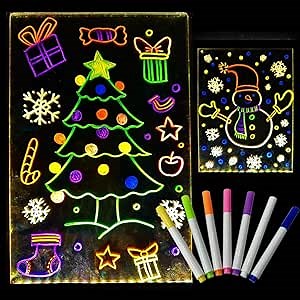 DIY Acrylic Led Writing Board Light Up Acrylic Dry Erase Board with Light Clear Desktop Glow Note Memo White Board Notepad Table LED Letter Massage Boards with 7 Colors Markers (7.9''×11.8'')