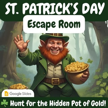 St. Patrick’s Day Escape Room | Pot of Gold Treasure Hunt | Mystery Activity