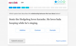 noredink CER Questions Answered: 5 Which option best describes... | Filo