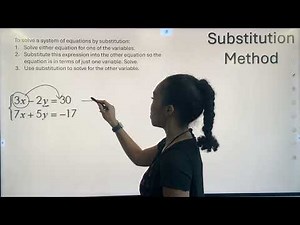 How to Solve a System of Equations Using Substitution | Algebra 2 Step by Step