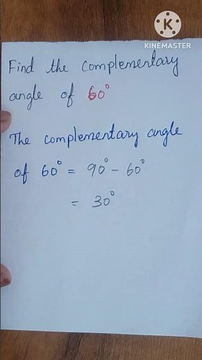 Find the complementary angle - Maths / Angle / 🖋🖋🖋