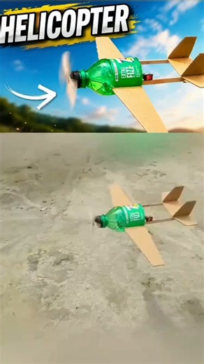 how to build high performance rc plane from plastic bottles | rc helicopter #shorts