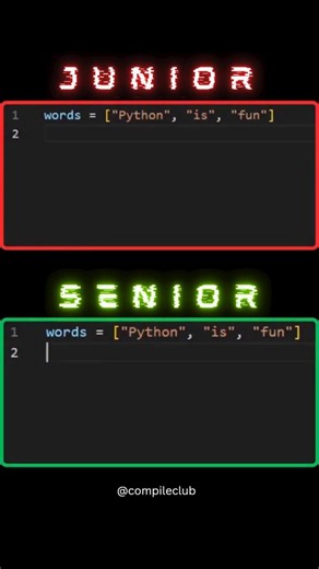 Junior vs Senior Python Developer 🐍 #coding #python #artificialintelligence #ai #generativeai