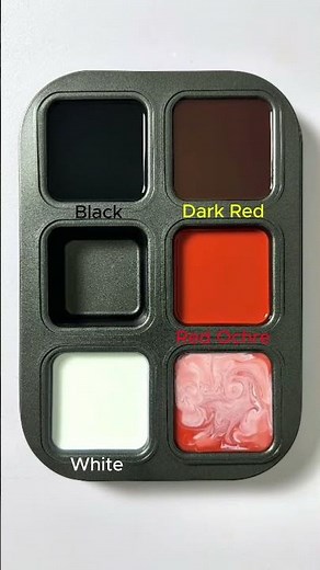 Create 3 colors from 3 colors: Black + Red + White !