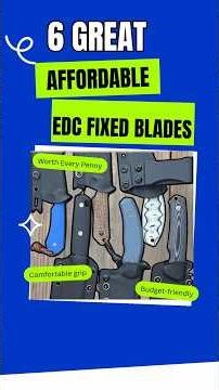 6 Budget EDC Fixed Blades Worth Carrying! #edcknife #gear #shorts