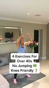 15K views · 138 reactions | 4 easy knee friendly exercises for over 40s that you can do at home - no jumping #workout #Fitness #over40 #loseweight #menopause #getfit #health #women #Fitness #workout #getfit #menopause #loseweight #weightloss #fitnesstips #menopause #healthy #health #exercise #beginner #loseweight #fitnessmotivation #reelsvideo #reels2023 #reelsfb #reelviral #reelsinstagram #reelsfb #reels | Existential America | Facebook