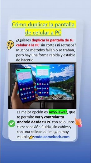 Cómo proyectar la pantalla del teléfono a la computadora#celular #pc #duplicar #mirror #tips #viral