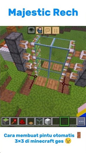 How to build a 3x3 automatic door in Minecraft 😉 #minecraft #videoshort #fypシ