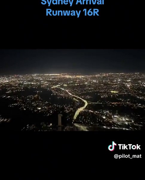 Stunning Night Arrival at Sydney Airport