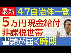 【最新】47都道府県 県庁所在地 国の5万円給付 支給時期一覧