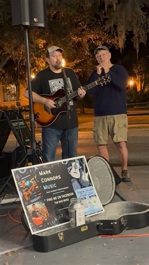 Jamming with a new buddy of mine, Harmonica Max, on some tunes at Florida Cracker Shamrock's | Mark Connors Music